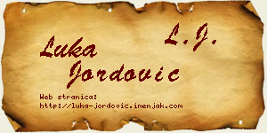 Luka Jordović vizit kartica